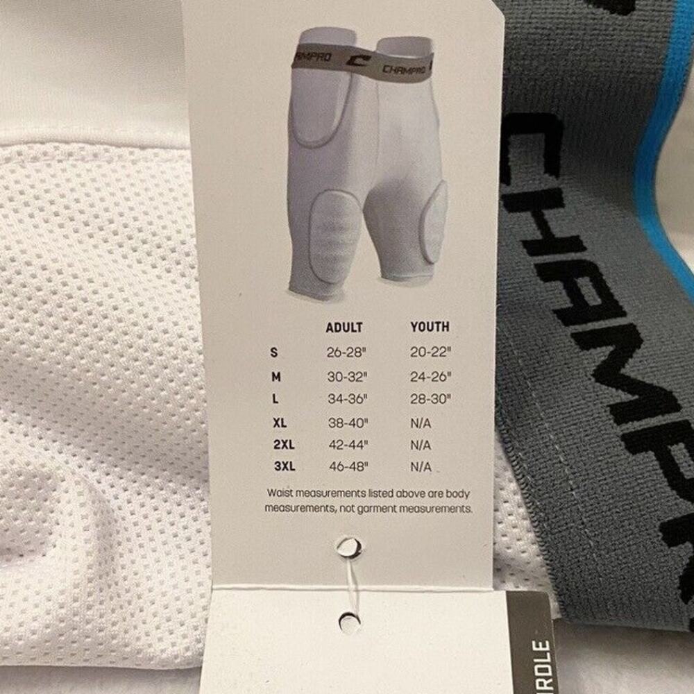 Champro Formation 5-Pad Integrated Football Girdle Men Sz M Cushion/Protection
